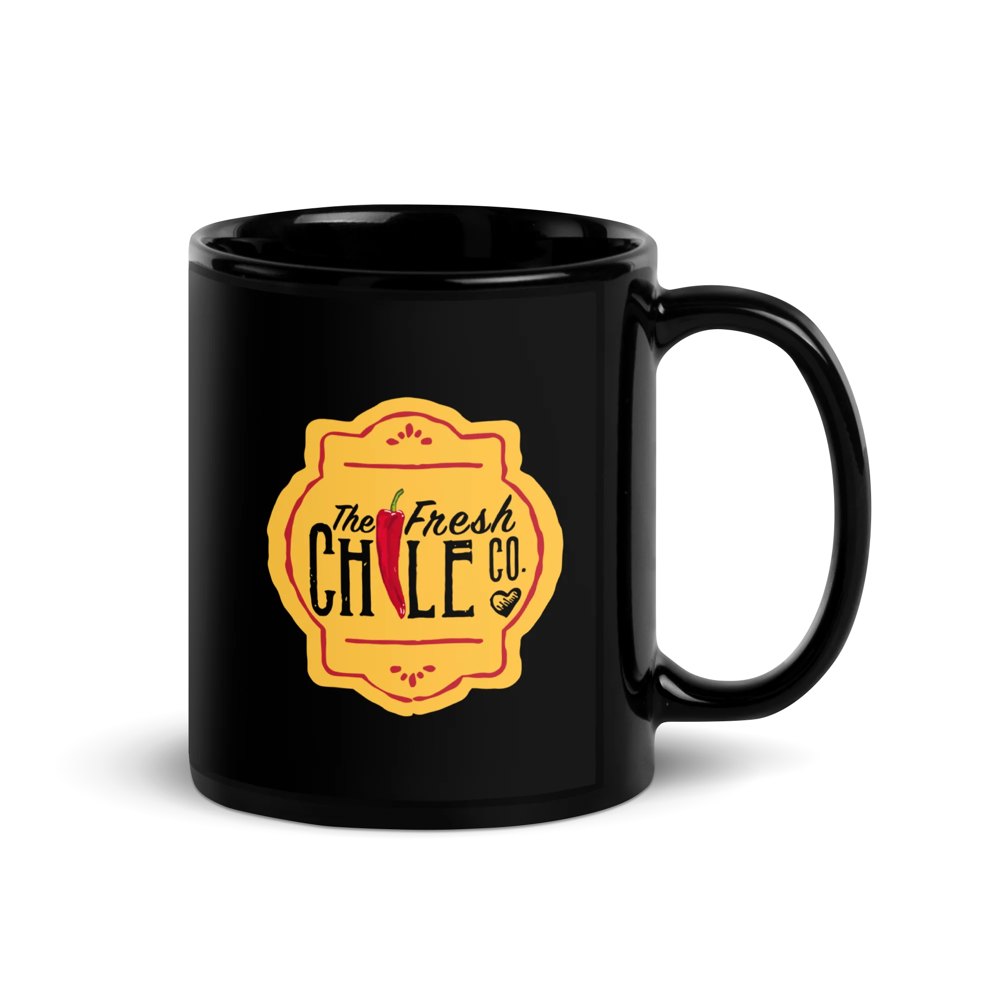 Fresh Chile Black Glossy Mug - Image 3