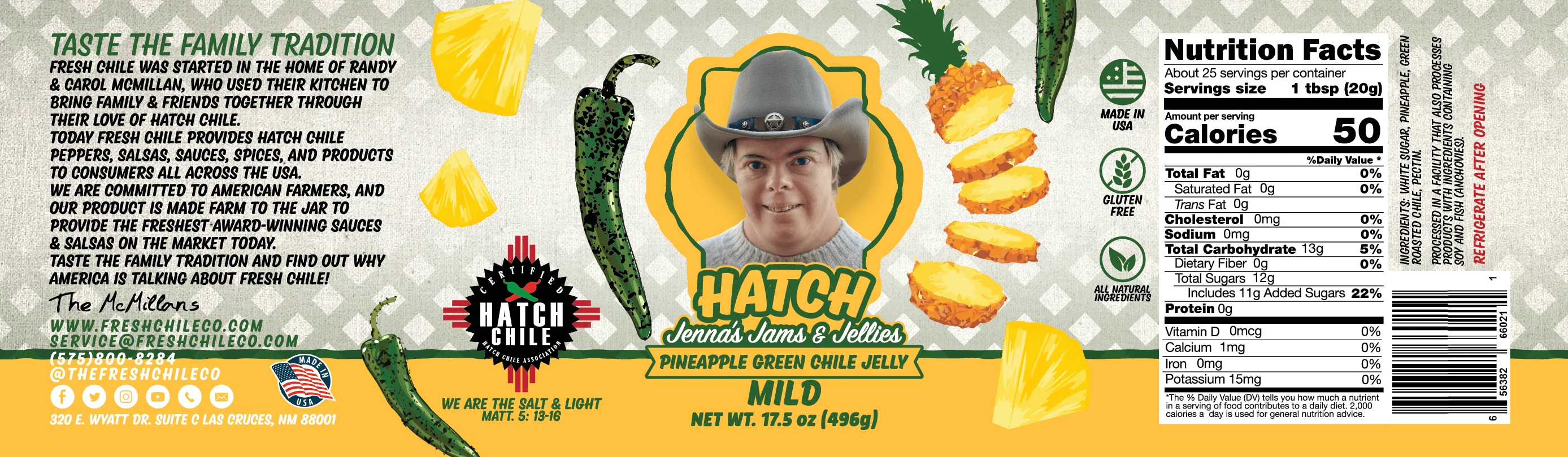Jenna’s Jams & Jellies | Pineapple Hatch Green Chile Jelly - Image 2