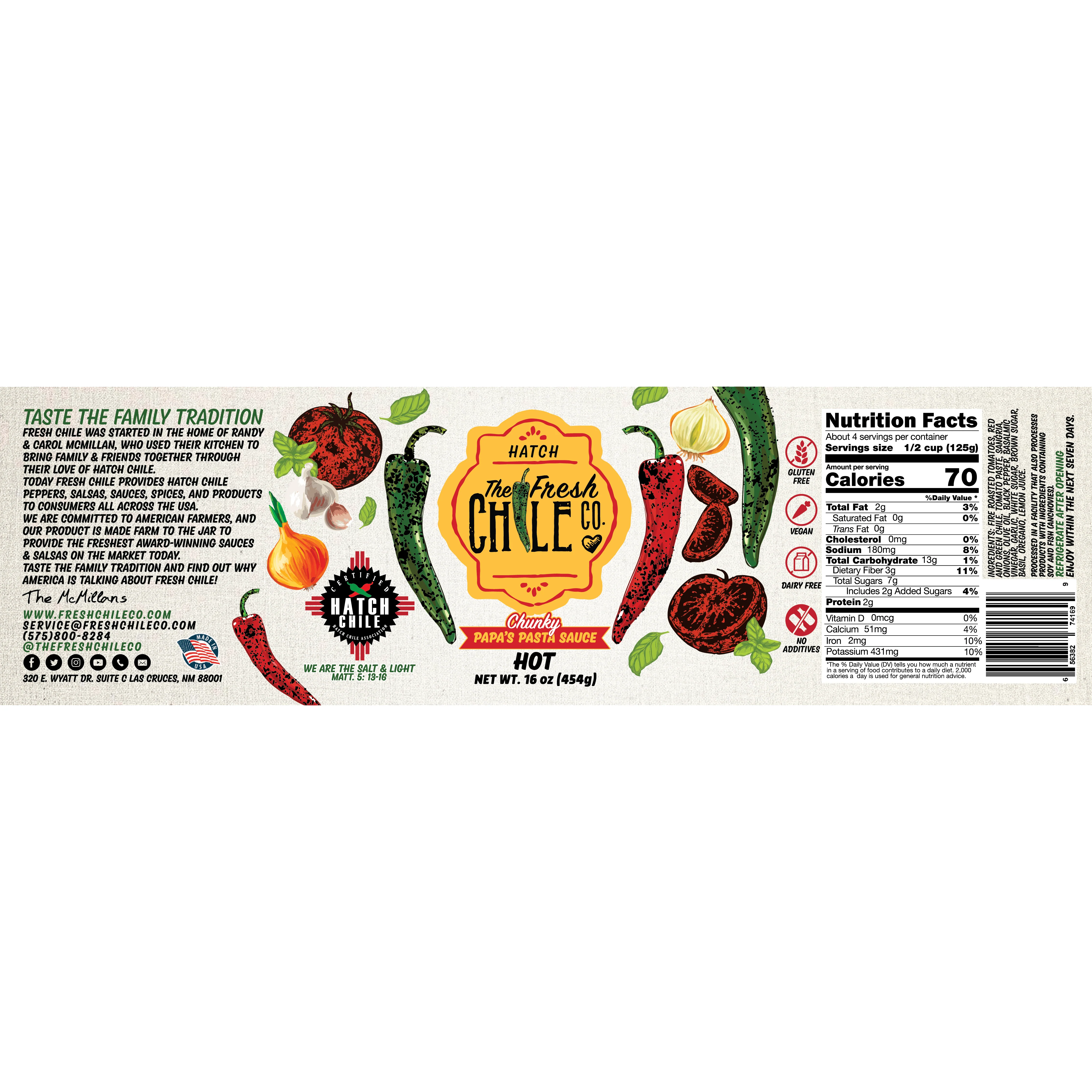 Papa's Pasta Sauce (Chunky Hatch Chile) - Image 10