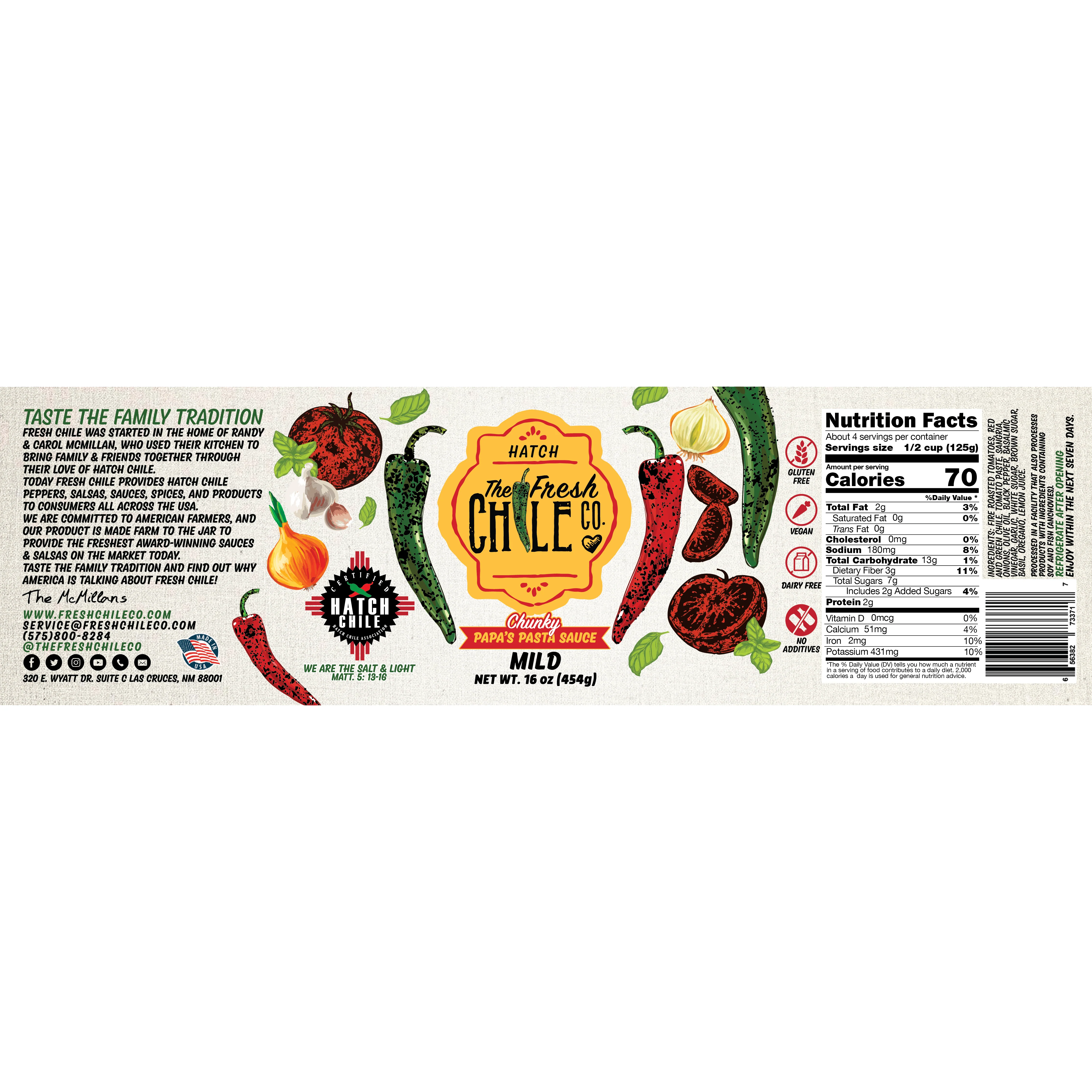 Papa's Pasta Sauce (Chunky Hatch Chile) - Image 8